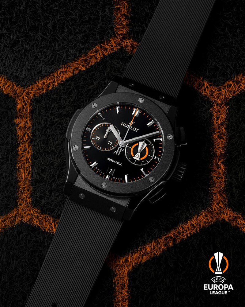 هوبلو تطلق ساعة Classic Fusion Chronograph UEFA Europa League الجديدة لعشاق كرة القدم